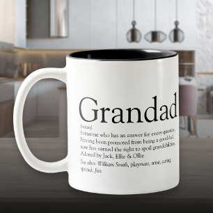Världens bästa farfar/pappa-definition Två-Tonad mugg