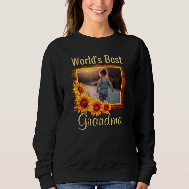 Världens bästa farmors Personlig Foto Sweatshirt T Shirt (Framsida)