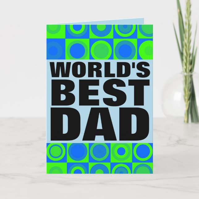VÄRLDENS BÄSTA FARS DAG-KORT PAPPA KORT (Framsida)