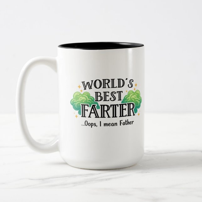 Världens Bästa Fartar-Mugg Present till Pappa Fars Två-Tonad Mugg (Vänster)