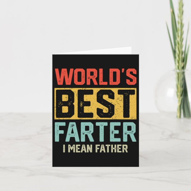Världens Bästa Fartare Jag Menar Pappa Mäns Fars D Kort (Framsida)