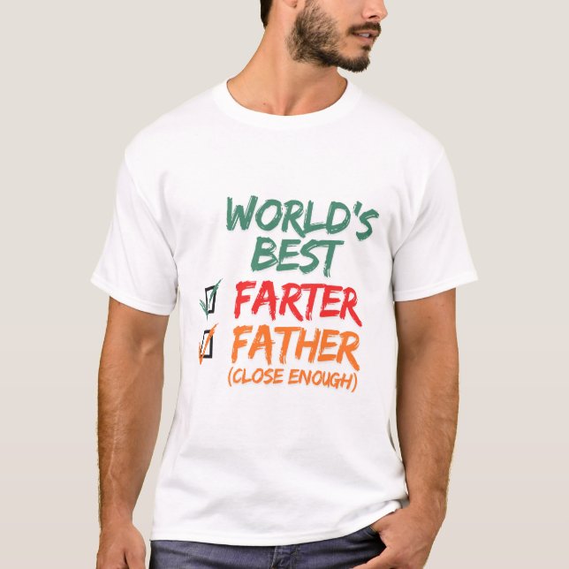 Världens bästa farter/far t shirt (Framsida)