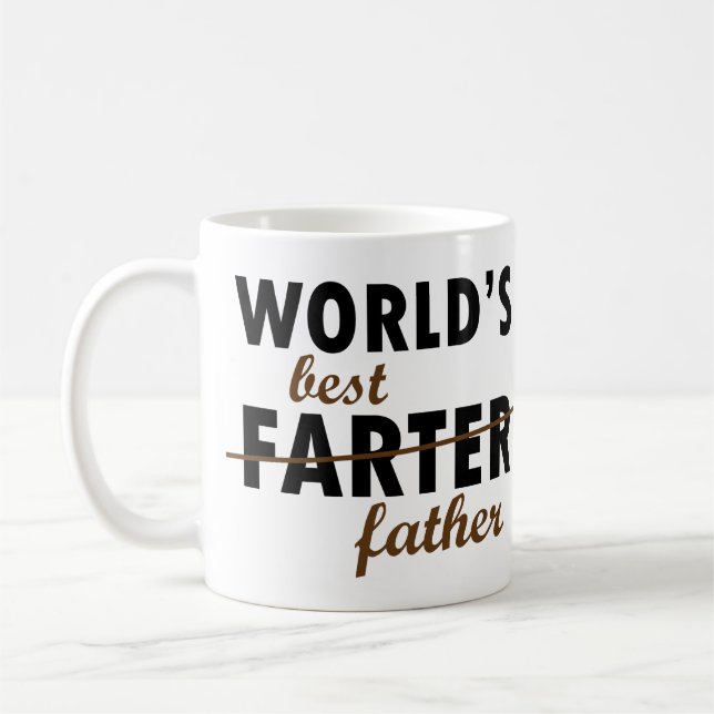 VÄRLDENS BÄSTA FARTER FUNNY FARS DAG KAFFEMUGG (Vänster)