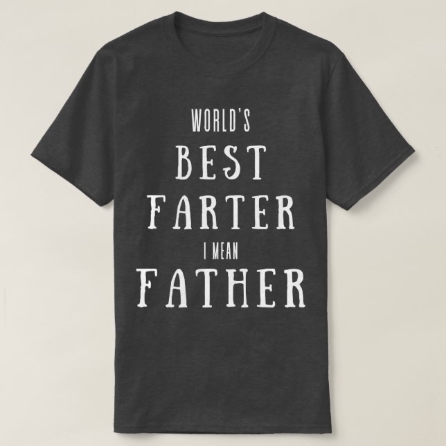 Världens bästa farter i elak far 1 t shirt (Design framsida)