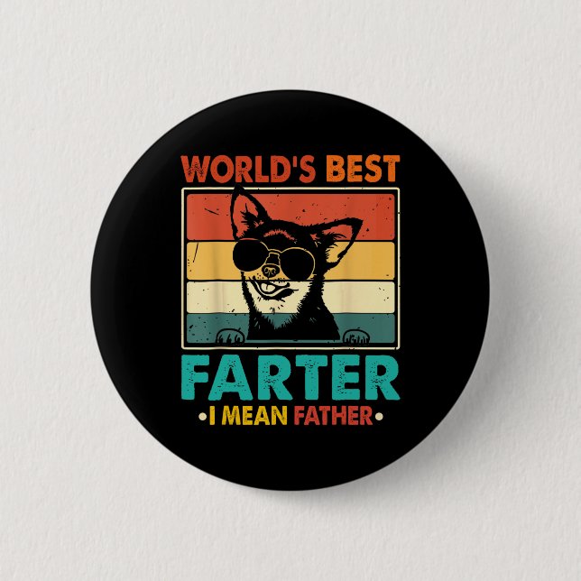 Världens bästa Farter I Elak Far Fars dag Funn Knapp (Framsida)