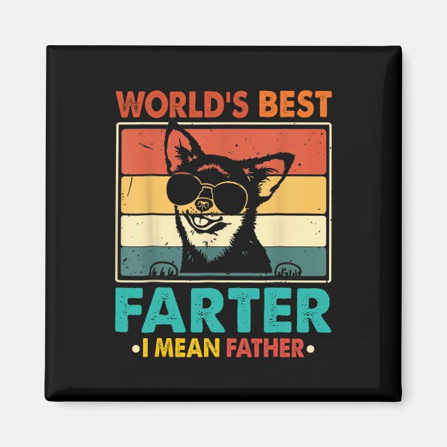 Världens bästa Farter I Elak Far Fars dag Funn Magnet (Framsidan)