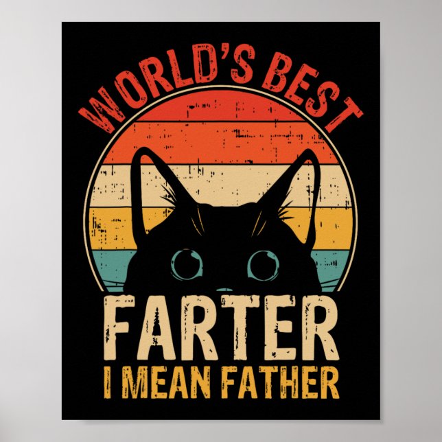 Världens bästa Farter I Elak Far Funny Fars dag Poster (Framsidan)