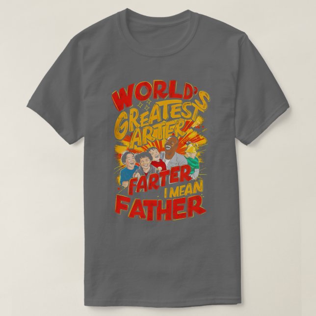 Världens bästa Farter I Elak Far Funny Fars dag T Shirt (Design framsida)