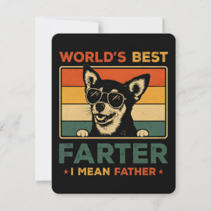 Världens bästa Farter I-Elak Far Funny Pappa-Hund Inbjudningar