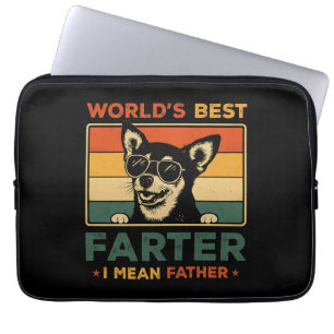 Världens bästa Farter I-Elak Far Funny Pappa-Hund Laptop Fodral
