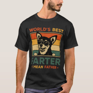 Världens bästa Farter I-Elak Far Funny Pappa-Hund T Shirt