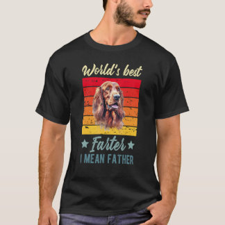 Världens bästa Farter I Elak Far Irish Setter Hund T Shirt