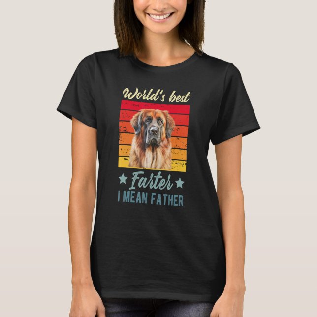 Världens bästa Farter I Elak Far Leonberger Hund B T Shirt (Framsida)