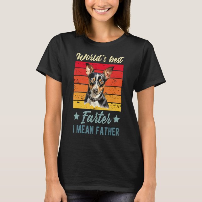 Världens bästa Farter I Elak Far Råtta Terrier Hun T Shirt (Framsida)