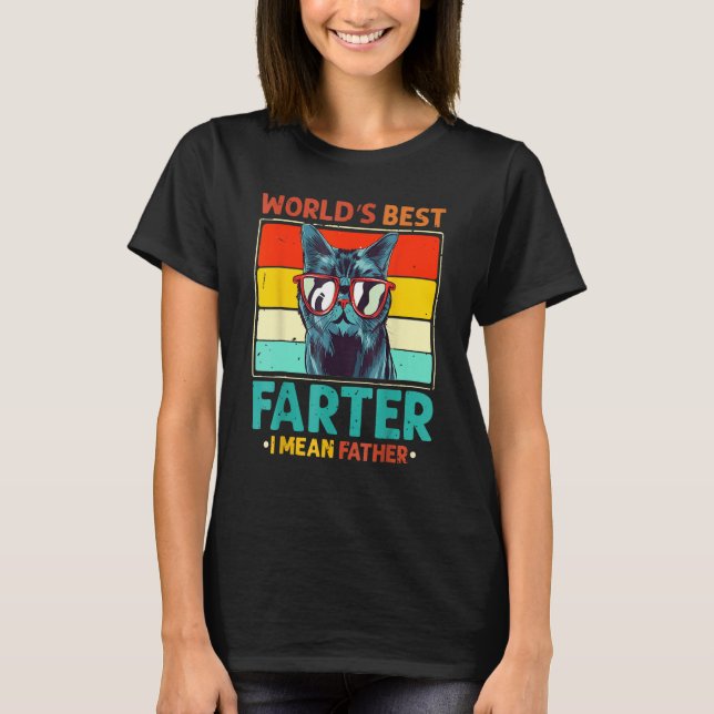 Världens bästa Farter I Elak Far Shirt Best Cat Da T (Framsida)