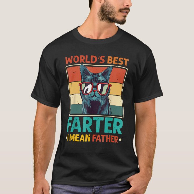Världens bästa Farter I Elak Far t shirt Best Cat (Framsida)