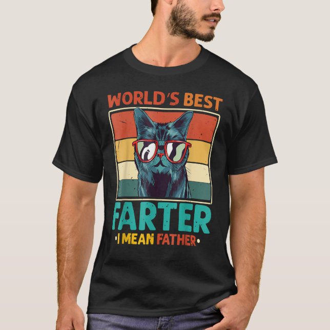 Världens bästa Farter I Elak Far T Shirt Best Cat (Framsida)