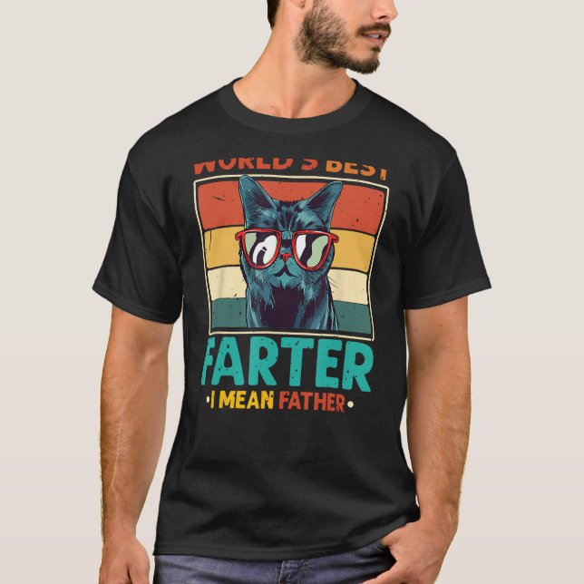Världens bästa Farter I Elak Far t shirt Best Cat (Framsida)