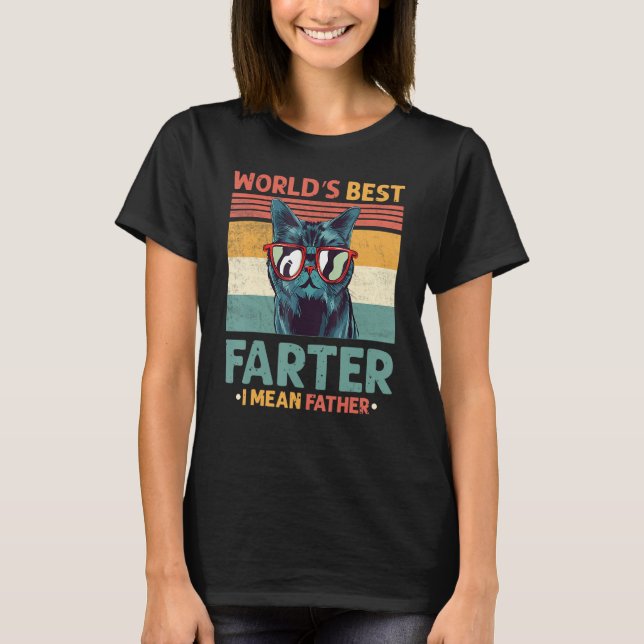 Världens bästa Farter I Elak Far t shirt Best Cat (Framsida)