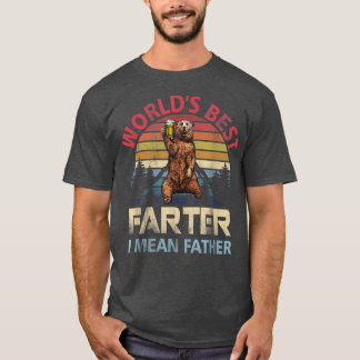 Världens bästa Farter I Elak Far Vintage Bear Dri T Shirt