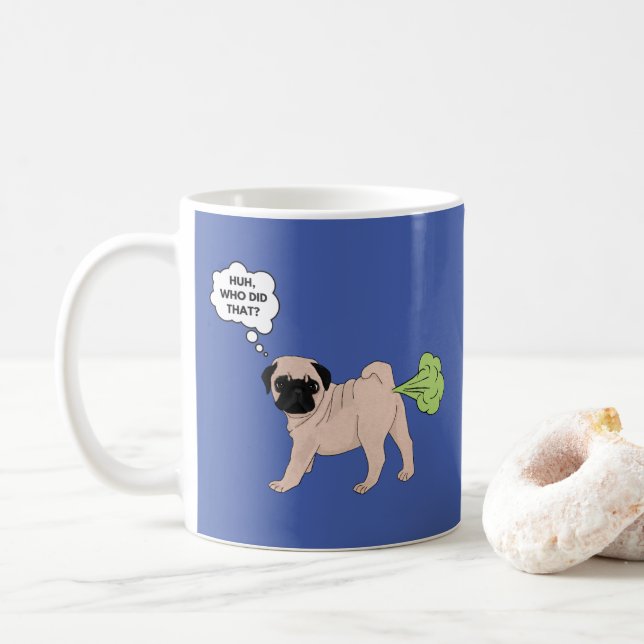Världens bästa Farter Pug-Hund Kaffemugg (Med munk)