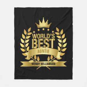 Världens bästa faster, faster Guld Svart Fleecefilt