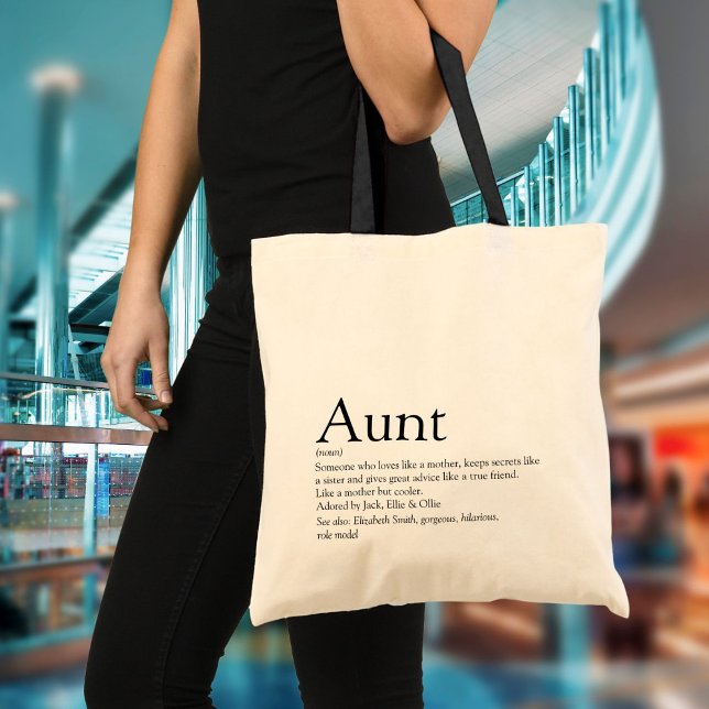 Världens bästa fasterdefinition någonsin tygkasse (World's Best Ever Aunt Definition Tote Bag)