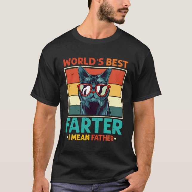 Världens bästa Fer I-Elak Far Cat Pappa Fars dag T Shirt (Framsida)