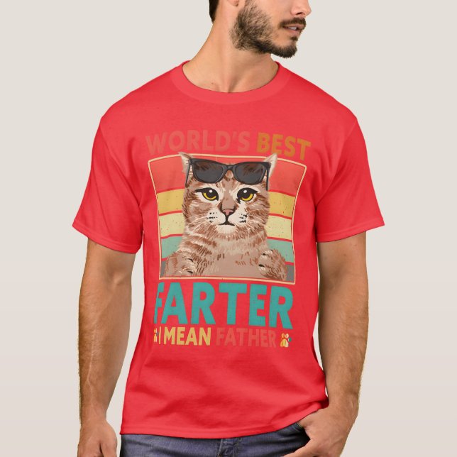 Världens bästa Fer I-Elak Far Cat Pappa Fars dag T Shirt (Framsida)