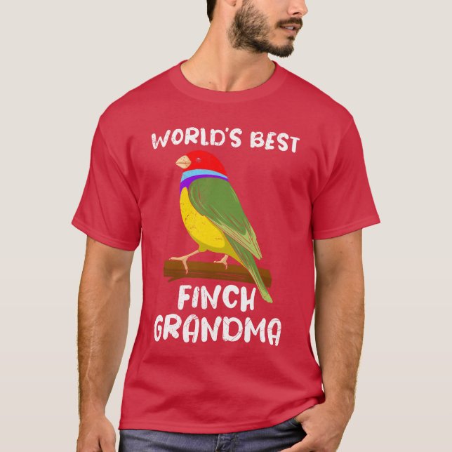 Världens bästa fincher Grandma Bird älskare Granny T Shirt (Framsida)