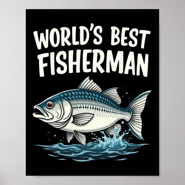 Världens bästa fiskare Fiskentusiaster Poster (Framsidan)