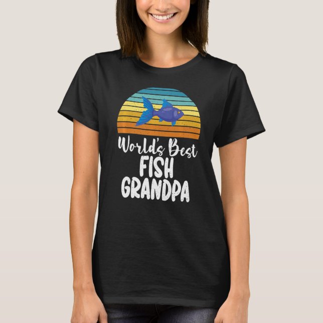 Världens bästa fiskmorfar Premium T Shirt (Framsida)