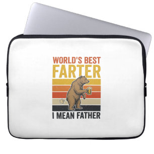 Världens Bästa Fjärtande Roliga Pappabjörn Laptop Fodral