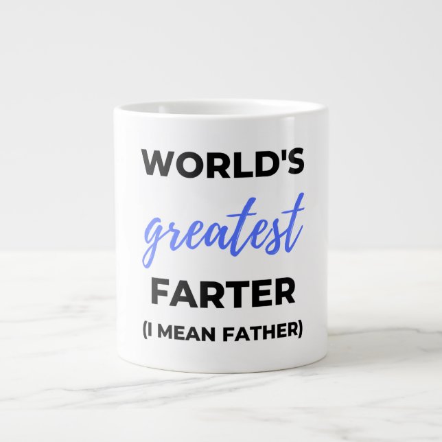 Världens bästa fjärtare jag menar pappa bl jumbo mugg (Framsidan)