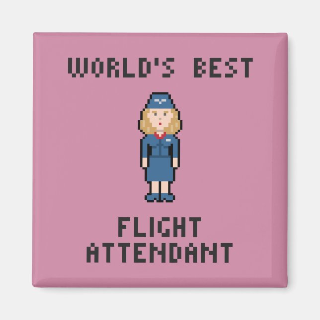Världens bästa flygassistent magnet (Framsidan)