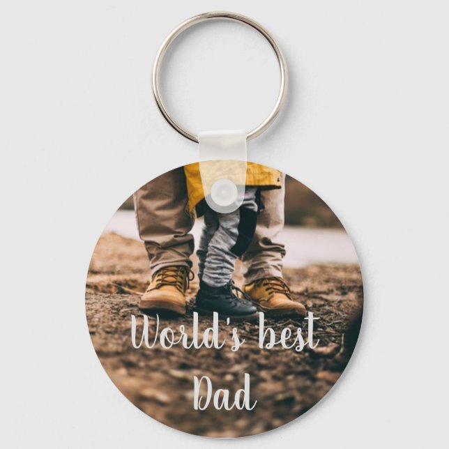 Världens bästa födelsedag i Far Fars dag Nyckelring (Framsida)