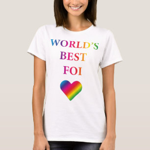 VÄRLDENS BÄSTA FOI RAINBOW HEART T-Shirt 