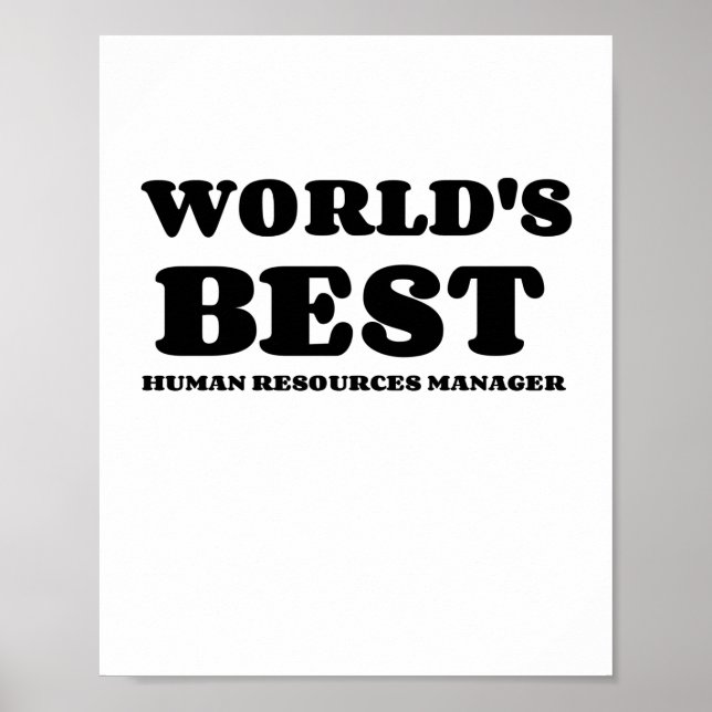 VÄRLDENS BÄSTA FÖRVALTARE AV MÄNSKLIGA RESURSER POSTER (Framsidan)