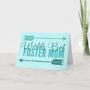 Världens bästa foster Mamma Cute Mors dag Anpassni Kort