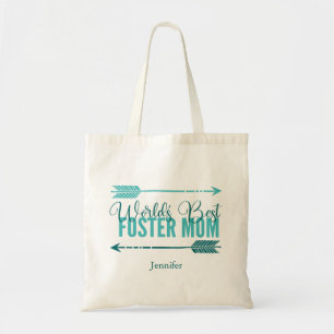 Världens bästa foster Mamma Cute Personlig Gift Tygkasse