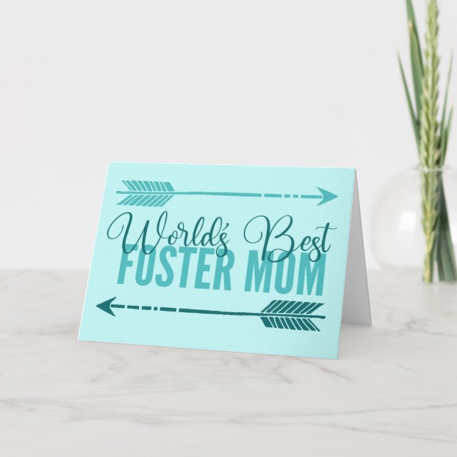 Världens Bästa Foster-Mamma Söt Morsdag Anpassad Kort (Framsida)