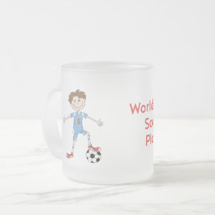 Världens bästa fotbollsspelare frostad glasmugg