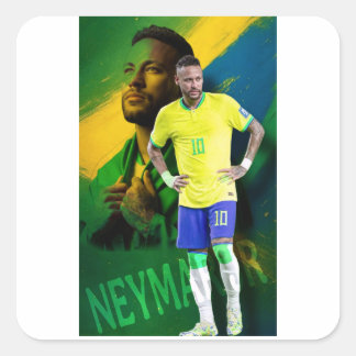 världens bästa fotbollsspelare neymar jr fyrkantigt klistermärke