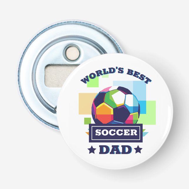 Världens bästa fotbollsspelare Pappa Fars dag Flasköppnare (Framsidan)