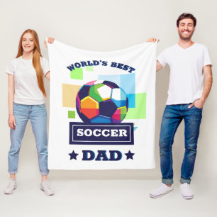 Världens bästa fotbollsspelare Pappa Fars dag Fleecefilt