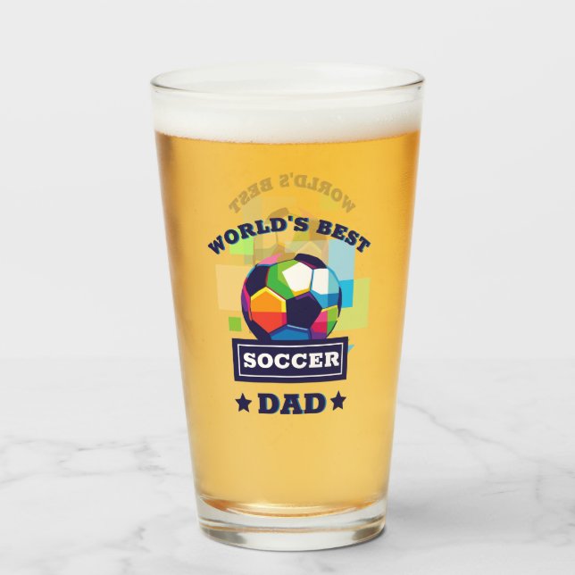 Världens bästa fotbollsspelare Pappa Fars dag Glaskopp (Framsida fylld)
