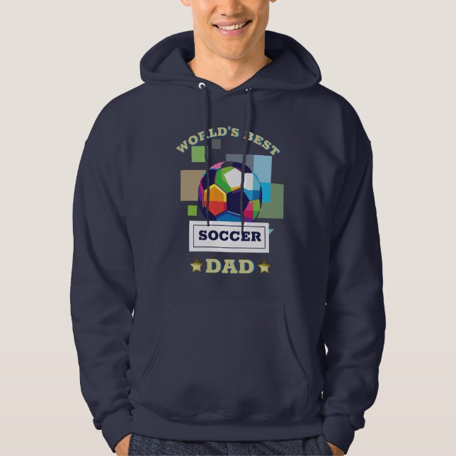 Världens bästa fotbollsspelare Pappa Fars dag Hoodie (Framsida)