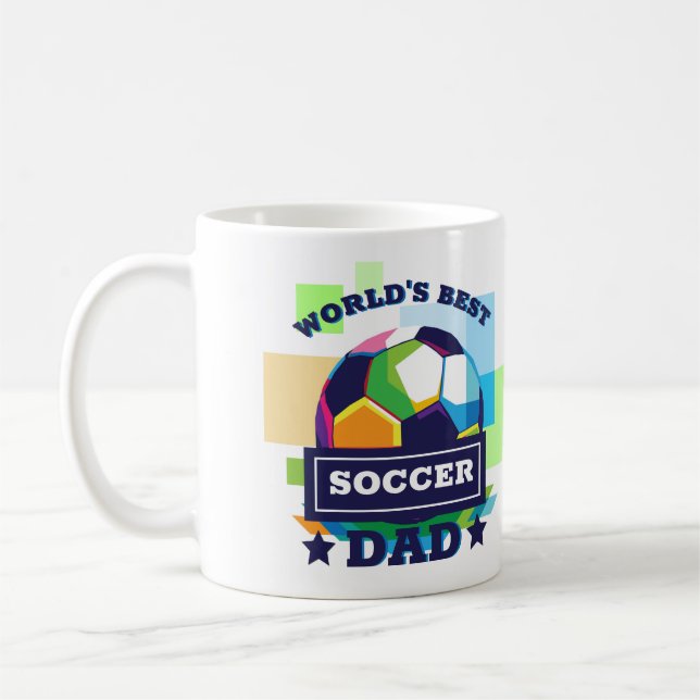 Världens bästa fotbollsspelare Pappa Fars dag Kaffemugg (Vänster)