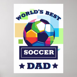 Världens bästa fotbollsspelare Pappa Fars dag Poster