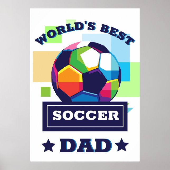 Världens bästa fotbollsspelare Pappa Fars dag Poster (Framsidan)